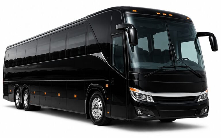Black coach bus